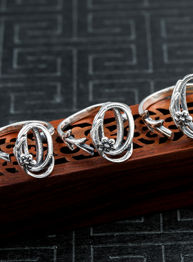 镶嵌蜜蜡琥珀女士戒指空托