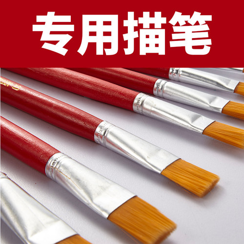 刷漆工具 乳胶漆水性羊毛刷软毛油画笔 家具描漆涂刷4寸8寸 5寸 - 图1