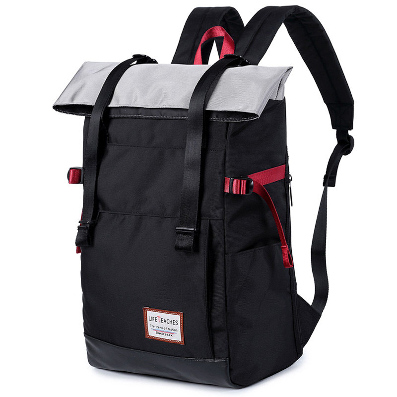 翻卷盖韩版潮流初中学生电脑包 landcase双肩背包