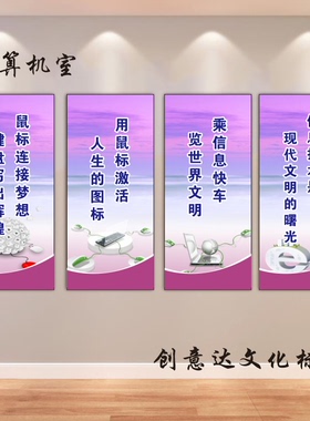 物理化学生物教室文化墙布置实验室装饰墙贴自粘标语多媒体教室画