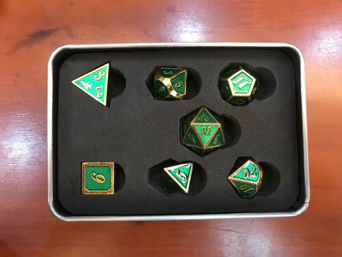 7件套D4-D20 dice流浪地球用金属多面骰子流行桌游多面体TRPG色子 - 图2