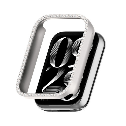 适用于小米手环9pro保护壳表带仿钻镂空半包表壳xiaomi8pro全包保护套壳膜一体防摔耐磨钢化膜运动9pro配件 - 图3