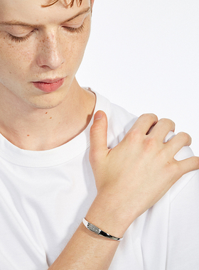 coughinvain表盘镶嵌银手镯