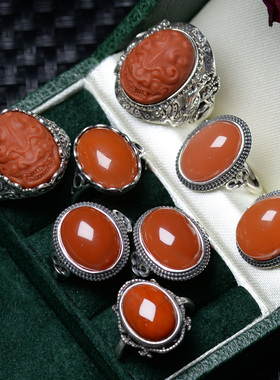 天然水晶托帕石活口指环海蓝宝