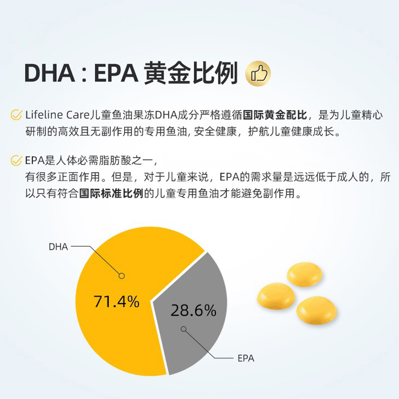 LifelineCare挪威小鱼青少年儿童果冻鱼油dha维生素D3婴幼儿鱼油 - 图1