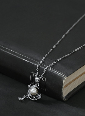 2026春夏新款复古法式珍珠项链女感锆石月亮星星锁骨链ins风颈链