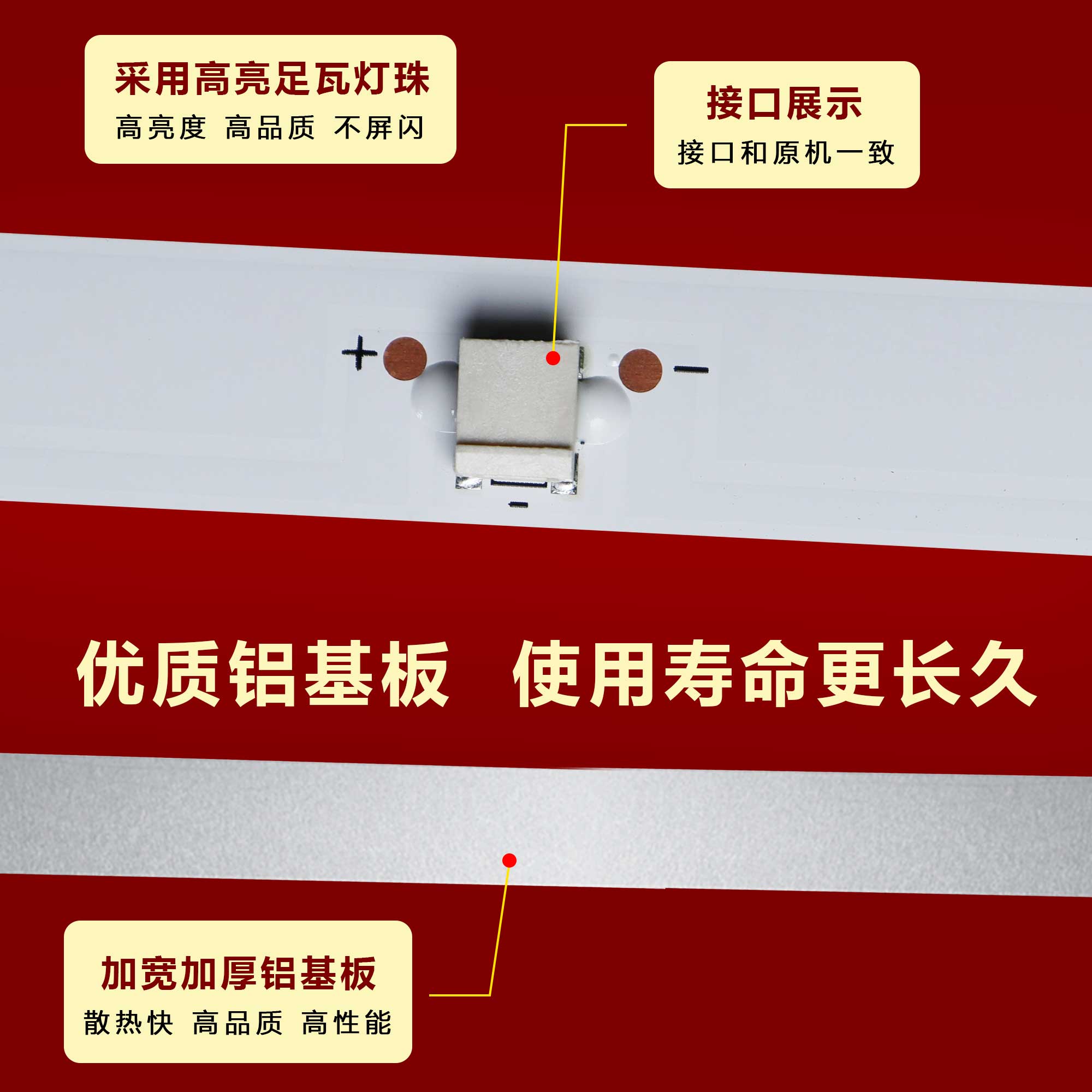 适用长虹55G5 55D5S 55D2S 55A4U 55A41U 55D2060GD灯条3条11灯凸 - 图1