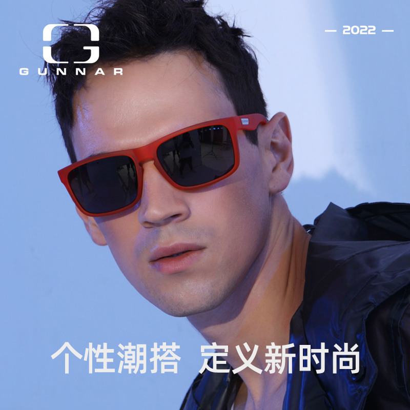 gunnar{样品折扣}男女太阳眼镜复古墨镜防紫外线UV400防晒深色镜 - 图2