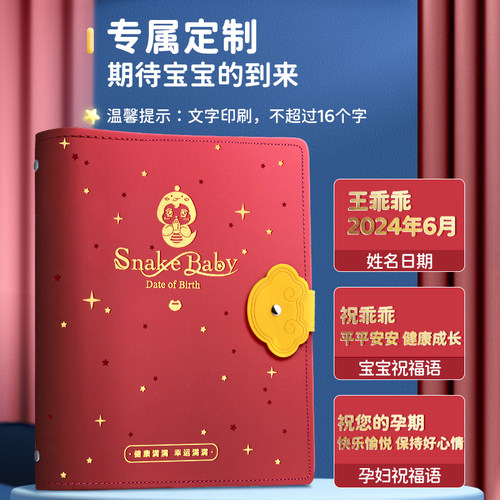 孕检收纳册蛇宝宝孕妈妈孕妇b超建档手册报告单本产检包龙宝宝怀孕检查资料记录收纳袋文件夹初期用档案册 - 图2