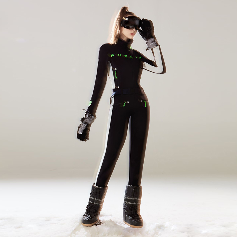 phenix菲尼克斯Miss女子单双板连体滑雪服修身版专业防水保暖裤装 - 图0