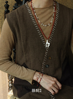 QIQI器契同心马红绳手链