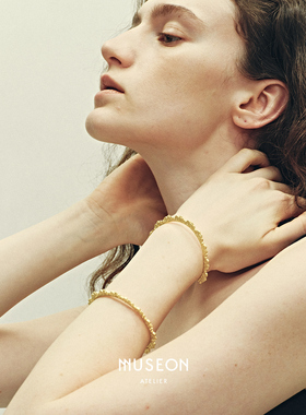 MUSEON ATELIER 蜥蜴环形手镯 原创设计师小众轻奢复古金色 默叙
