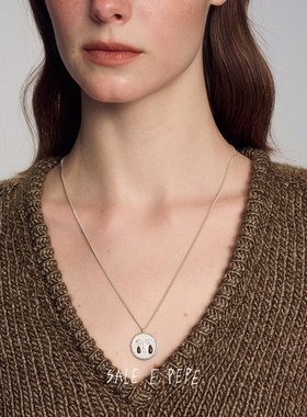 纯银卵石红酒神泪滴编绳长项链