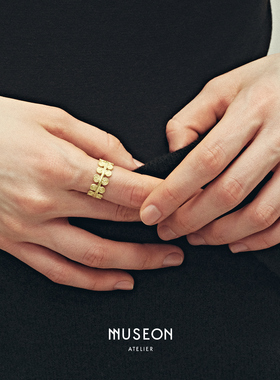 MUSEON ATELIER 灵芽缠绕戒指 原创设计师小众复古金色高级感默叙