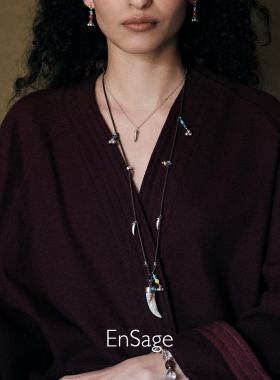 ENSAGE 灵角护符项链 纯银牛角吊坠原创小众设计师毛衣链 默叙