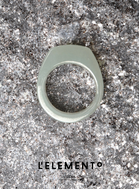 L'ELEMENTO空明和田青白玉戒指