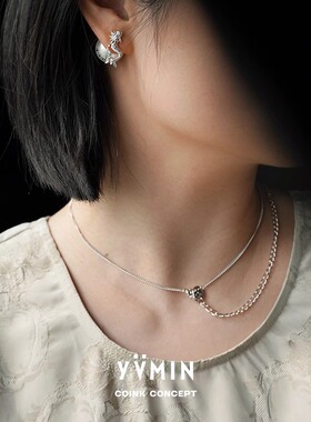 尤目甜食系列糖纸925纯银锁骨链