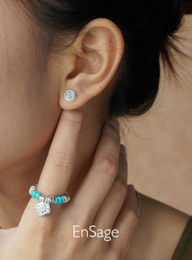 ENSAGE松石串珠纯银戒指