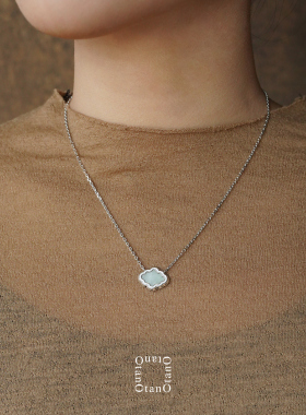 OTANO Nava吊坠项链 纯银和田玉小众原创设计师高级感锁骨链 默叙