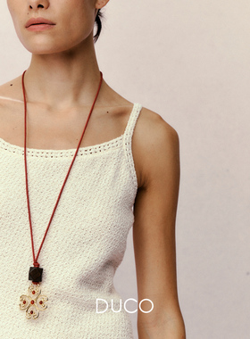 DUCO 四叶草大花朵项链 原创小众设计师气质高级感节日礼物 默叙