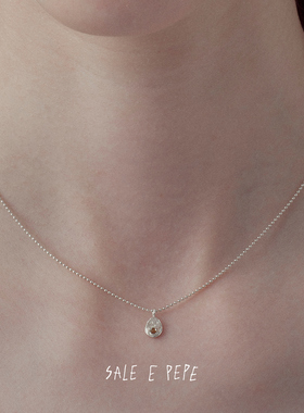 纯银虎眼石硬糖小精灵项链