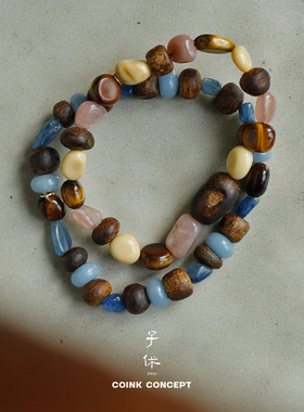 ZIXIU子休沉香原创蓝泡泡手链