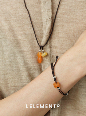 L'ELEMENTO玛瑙好柿发生项链