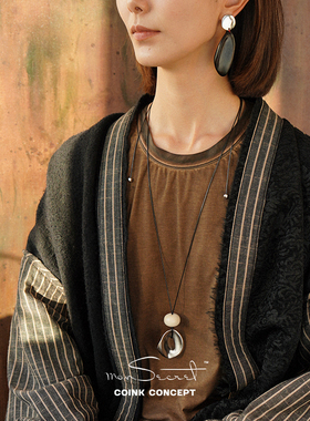 MONSECRET流动的柔软挂坠项链