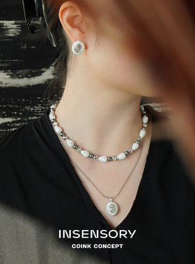 INSENSORY浮光白松串珠项链