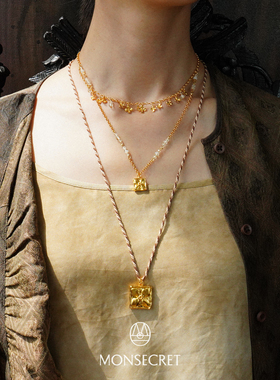 MONSECRET印痕彩色线编项链