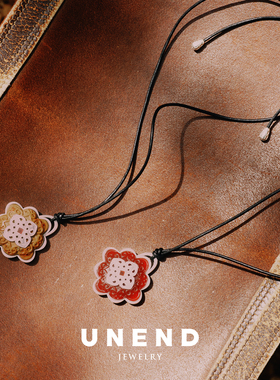 UNEND止续时之花皮绳项链