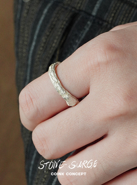 STONESURGE泥枝纯银戒指