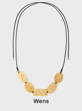 部落图腾盾牌皮绳项链