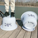 Большой лотос горшок, пористые гидравлические гидравлические зеленые растения с большими пластиковыми пластиками с поры с круглыми фруктовыми деревьями, круглые толстые имитационные керамики