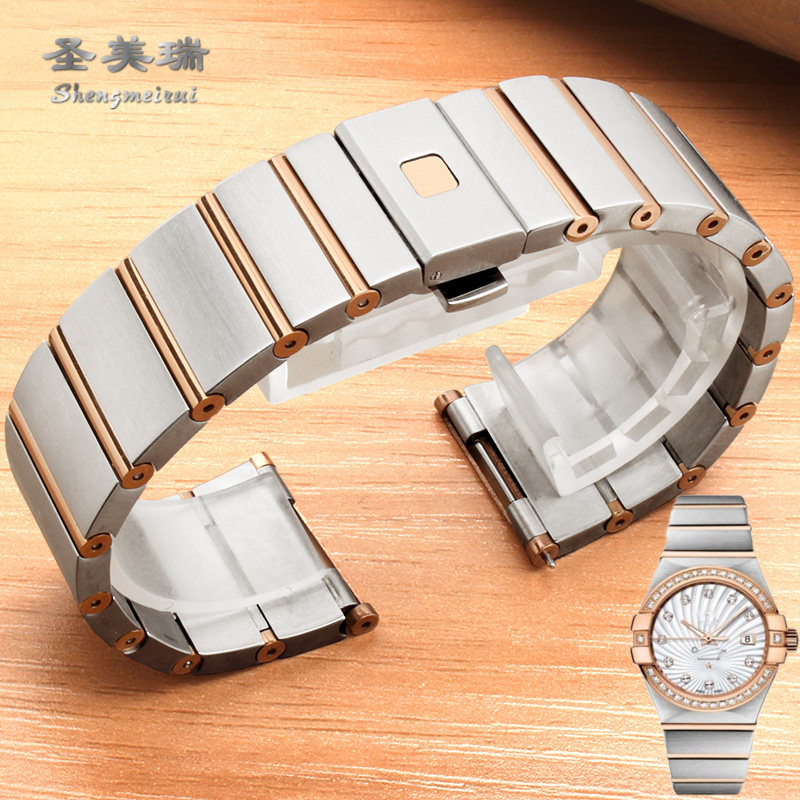 代用欧米茄钢带双鹰欧米伽星座表带 圣美瑞配件