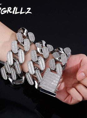 TOPGRILL欧美锆石古巴链