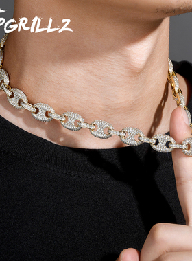 欧美风男士饰品微镶锆石纽扣手链