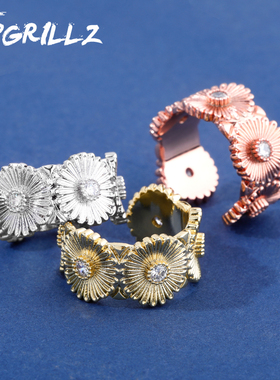 权志龙同款雏菊戒指ins红潮男