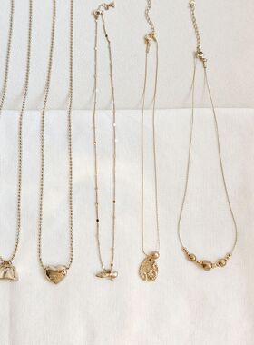 小众设计师爱心串珠锁骨链