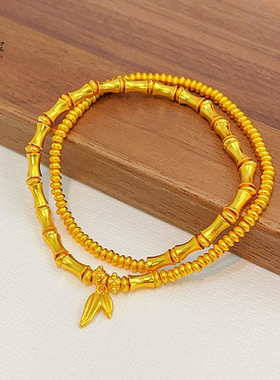 金包银竹节手链女款轻奢小众设计感高级手串送女友礼物