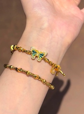 金包银蝴蝶手链女小众设计感高级轻奢精致闺蜜礼物送女友