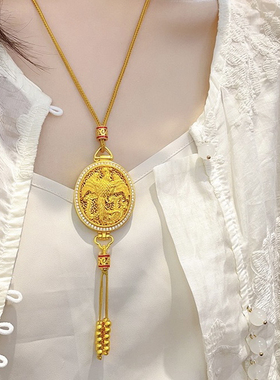 金色精致凤香囊吊坠新中式国潮风凤凰于飞流苏挂坠