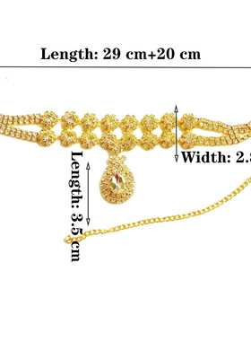 新款时尚双排水滴吊坠项链 女士气质闪亮水钻颈链锁骨链