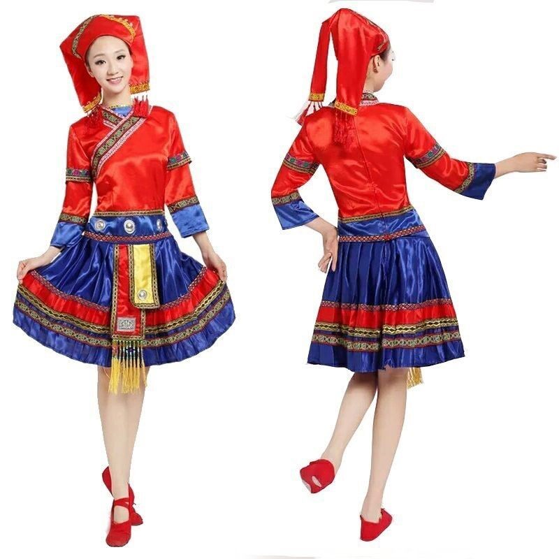 盛装云南成人仡佬族演出服 绮百俪民族服装/舞台装