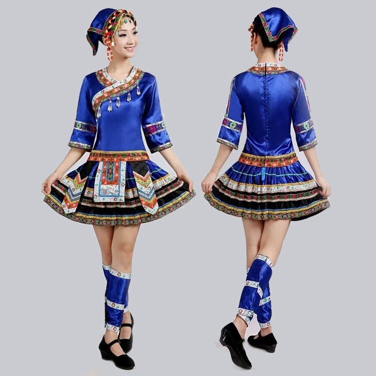 盛装云南成人仡佬族演出服 绮百俪民族服装/舞台装