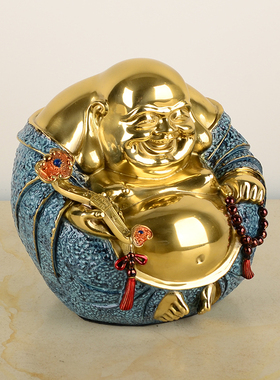 笑口常开弥勒佛桌面摆件