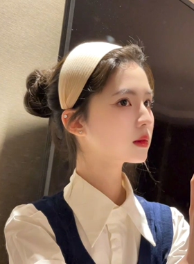 韩系宽边高颅顶高级感头箍显脸小