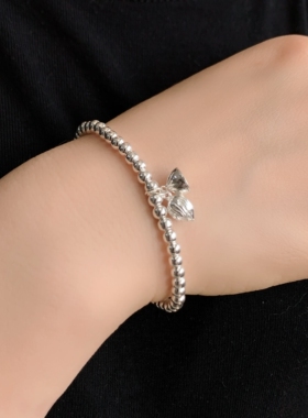 雅庄925银三生三世简约手链