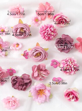 diy手作花环学士帽簪花头饰材料
