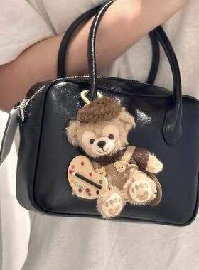 新款达菲熊汽车钥匙扣可爱卡通毛绒玩偶包包挂件女生情侣公仔挂饰